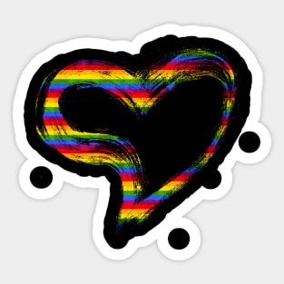 heart gay pride gay flag Sticker